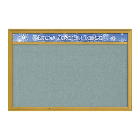 United Visual Products Corkboard, Cloud/Gold, 72"x48" UV434H1PLUS-GOLD-CLOUD