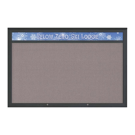 United Visual Products Corkboard, Surf/Black, 72"x48" UV434H1PLUS-BLACK-SURF