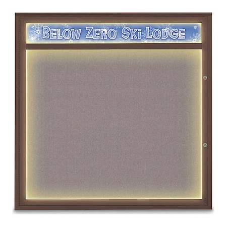 United Visual Products Corkboard, Surf/Bronze, 48"x48" UV451HILED48PLUS-BRONZE-SURF