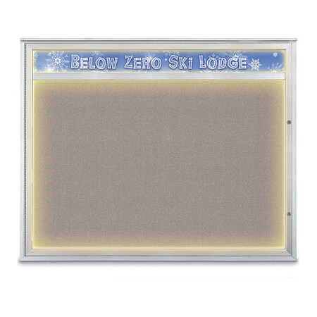 United Visual Products Corkboard, Pearl/Satin, 60"x48" UV452HILED2PLUS-SATIN-PEARL