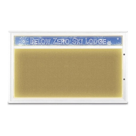 United Visual Products Corkboard, Keylime/White, 60"x36" UV452HILED1PLUS-WHITE-KEYLIME