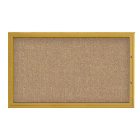 United Visual Products Corkboard, Buff/Gold, 60"x36" UV4051PLUS-GOLD-BUFF