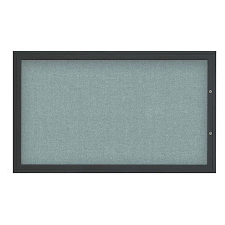 United Visual Products Corkboard, Cloud/Black, 60"x36" UV4051PLUS-BLACK-CLOUD