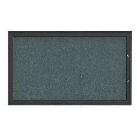 United Visual Products Corkboard, Blue Spruce/Black, 60"x36" UV4051PLUS-BLACK-BLSPRU