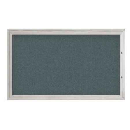 United Visual Products Corkboard, Blue Spruce/Satin, 60"x36" UV4051PLUS-SATIN-BLSPRU