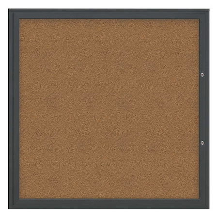 United Visual Products Corkboard, Synthetic Cork/Black, 48"x48" UV40448PLUS-BLACK-FORBO