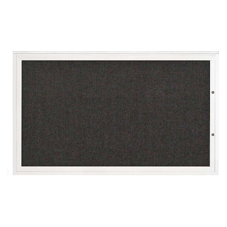United Visual Products Corkboard, Black/White, 60"x36" UV4051PLUS-WHITE-BLACK