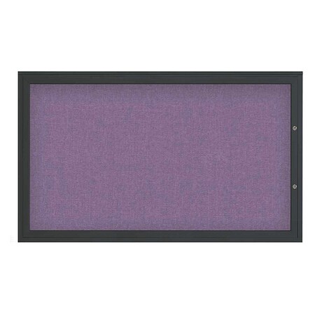 United Visual Products Corkboard, Amethyst/Black, 60"x36" UV4051PLUS-BLACK-AMETHY
