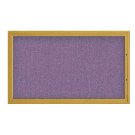 United Visual Products Corkboard, Amethyst/Gold, 60"x36" UV4051PLUS-GOLD-AMETHY