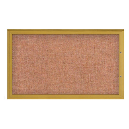 United Visual Products Corkboard, Cinnabar/Gold, 60"x36" UV4051PLUS-GOLD-CINNABA