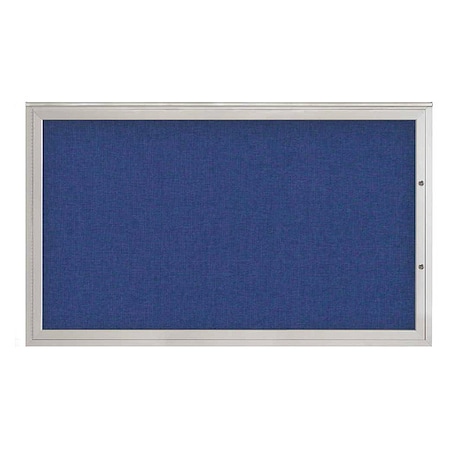 United Visual Products Corkboard, Cobalt Accent/Satin, 60"x36" UV4051PLUS-SATIN-COBACC