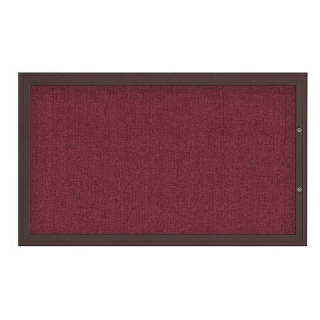 United Visual Products Corkboard, Deep Burgundy/Bronze, 60"x36" UV4051PLUS-BRONZE-DBURGU