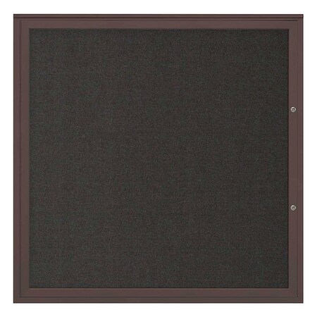 United Visual Products Corkboard, Black/Bronze, 48"x48" UV40448PLUS-BRONZE-BLACK