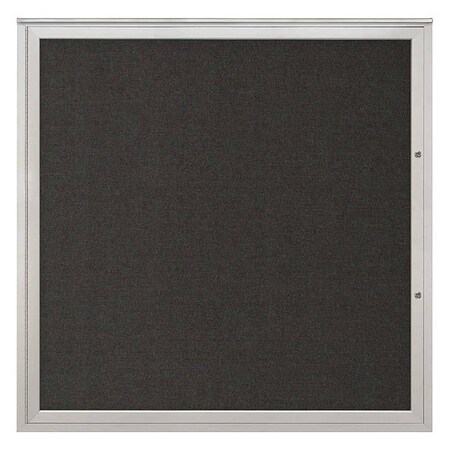 United Visual Products Corkboard, Black/Satin, 48"x48" UV40448PLUS-SATIN-BLACK