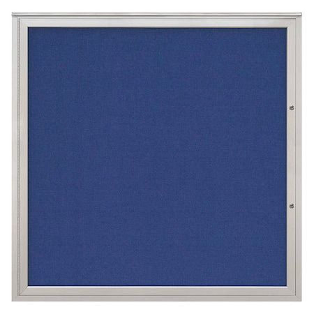 United Visual Products Corkboard, Cobalt Accent/Satin, 48"x48" UV40448PLUS-SATIN-COBACC