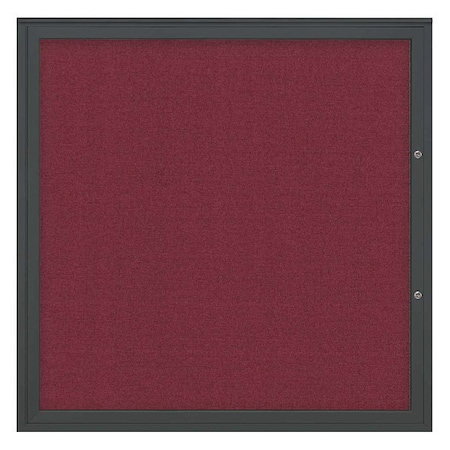 United Visual Products Corkboard, Deep Burgundy/Black, 48"x48" UV40448PLUS-BLACK-DBURGU