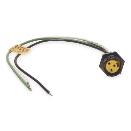 BRAD HARRISON External Thread Receptacle, 3, Female, 13A 1R3004A20A120