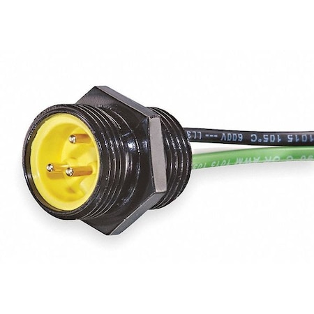 Brad Harrison External Thread Receptacle, 3, Male, 16 AWG 1R3006A20A120