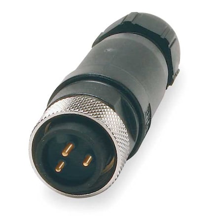 BRAD HARRISON Internal Thread Connector, 3, Male, 16 AWG 1A3002-34