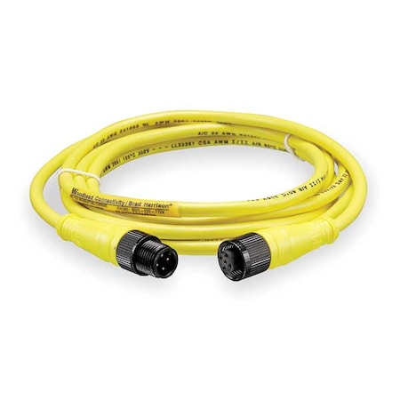 Brad Harrison Cordset, 4 Pin, Receptacle, Female 884030A09M010