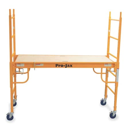 Bil-Jax Scaffold Tower, 2 to 4 ft H, 72 in W, 29 in D, Steel, 1,000 lb Load Capacity 0127-006-0