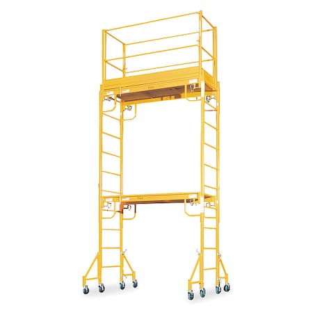 Bil-Jax Scaffold Tower, 2 to 11 ft 6 in H, 72 in W, 29 in D, Steel, 1,000 lb Load Capacity 0127-006-2