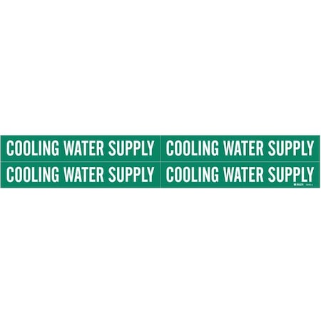 Brady Pipe Mkr, Cooling Water Supply, 3/4to2-3/8 7072-4