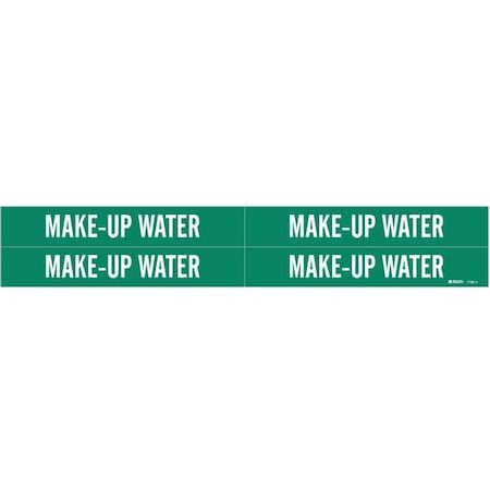 Brady Pipe Marker, Make Up Water, 3/4to2-3/8 In 7182-4