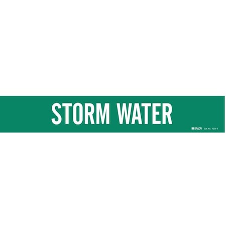 Brady Pipe Marker, Storm Water, 2-1/2to7-7/8 In 7275-1