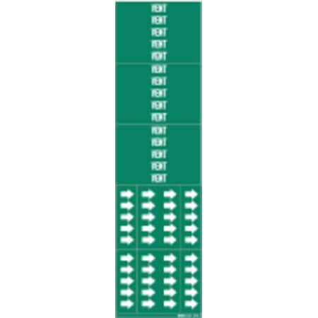 Brady Pipe Marker, Vent, Green, 3/4 In or Less 7296-3C