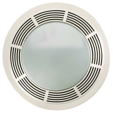 Broan-Nutone Ceiling Bathroom Fan, 100 cfm cfm, 4 in Duct Dia., 120V AC, With Light 750