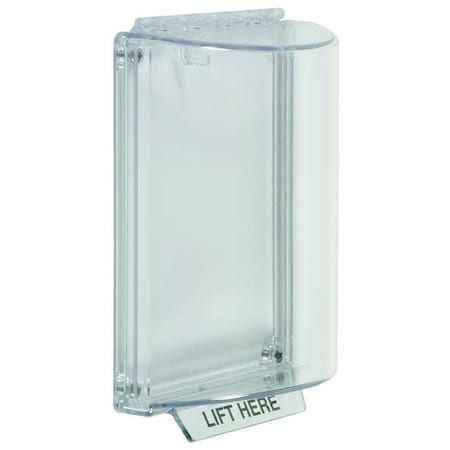Safety Technology International Enclosed Protective Cover, Polycarbonate, Flush Mount, 5 1/2 in W x 8 1/8 in H x 2 5/8 in D, Clear STI-13000NC
