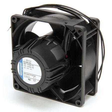 Ebm-Papst Axial Fan, Square, 115/230V AC, 1 Phase, Fiberglass Reinforced Plastic, 3 5/8 in W. AC3200JHU