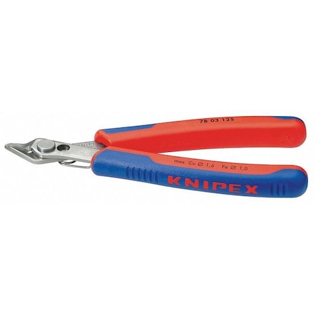 KNIPEX 5 in 78 Diagonal Cutting Plier Flush Cut Pointed Nose Uninsulated 78 03 125