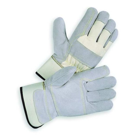 CONDOR Leather Gloves, Split/Double Palm, XL, PR 5AJ46