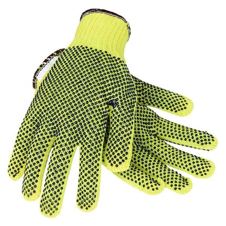 Condor Cut Resistant Coated Gloves, Cut Level A2 , Dotted , PVC , Dotted , L 1 PR 6AC97