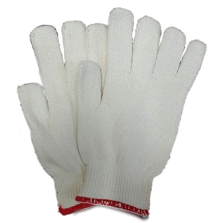Condor Condor Heat Resistant Gloves, Cotton, 250  Degrees F Max Temp., Knit Cuff White, S ( 7 ), 1 PR 5AP60