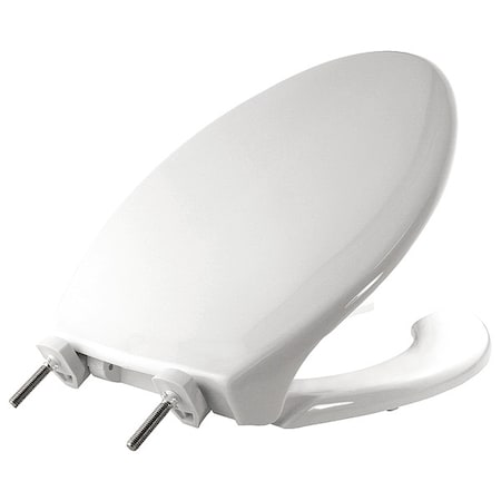 Bemis Toilet Seat With Cover, Plastic, Elongated, White 7850TDG-000