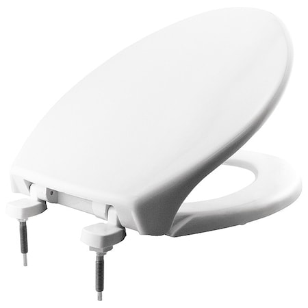 Bemis Toilet Seat With Cover, Plastic, Elongated, White 7800TDG-000