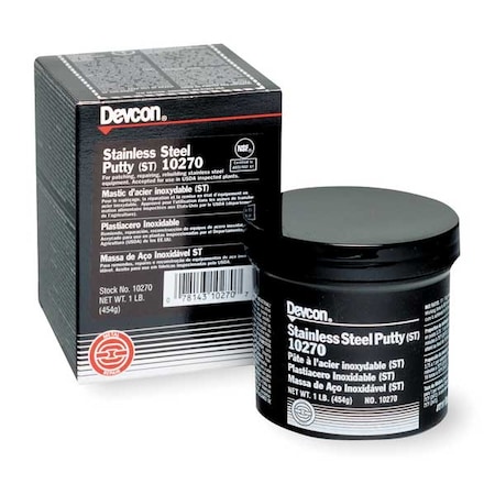 Devcon Putty, 1 lb Container Size, Can, ST, Dark Gray 10270