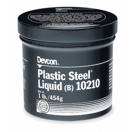 Devcon Steel Liquid, 1 lb Container Size, Can, Dark Gray 10210