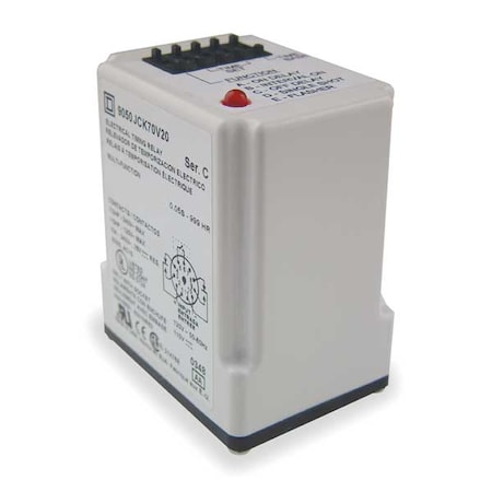 Schneider Electric Multifunction Time Delay Relay, Octal, 8 Functions 24V AC, DPDT 9050JCK70V14
