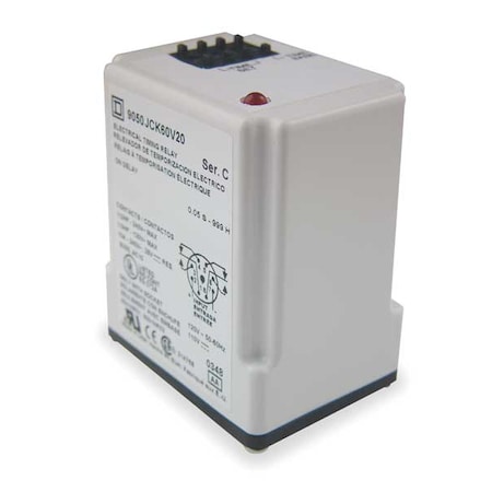 Schneider Electric Single Function Time Delay Relay, Octal, On Delay, 1 Functions 240V AC, DPDT 9050JCK60V24