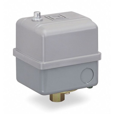 SQUARE D Pressure Switch, (1) Port, 1/4 in FNPS, DPST, 5 to 80 psi, Standard Action 9013GSG2J21