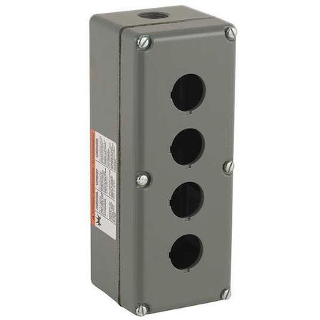 Schneider Electric Pushbutton Enclosure, 30mm, 4 Holes, Al 9001KY4