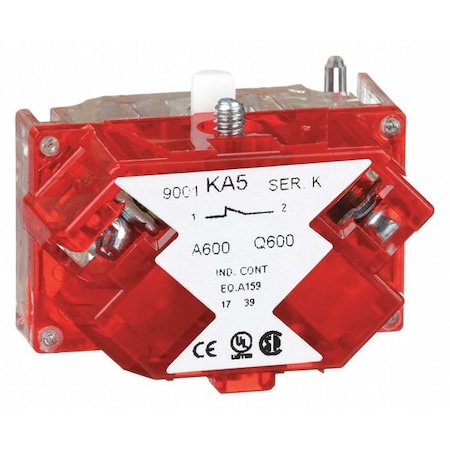 Schneider Electric Contact Block, 1NC Late Open, 30mm 9001KA5