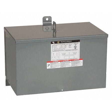 Square D Transformer,480V,240V Delta,6kVA (6T5F) | Zoro