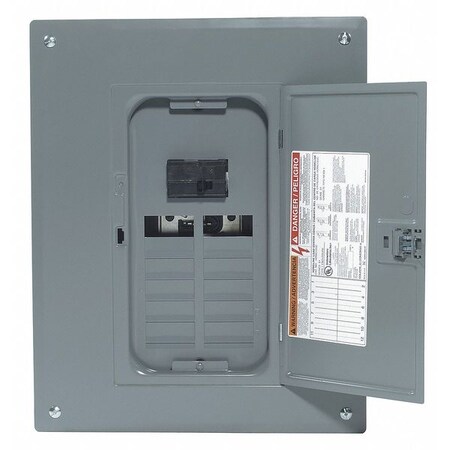 Square D Load Center, 12 Spaces, 125, 120/240VAC, Main Circuit Breaker, Convertible, 1 Phase HOM1224M125TC