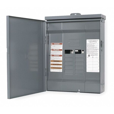 Square D Load Center, 30 Spaces, 200, 120/240VAC, Main Lug, Convertible, 1 Phase HOM30L200RB