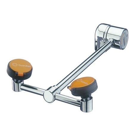 Guardian Equipment Plumbed Eyewash, Counter Mount, Plumbed, 15 in H., 6 1/2 in W G1779